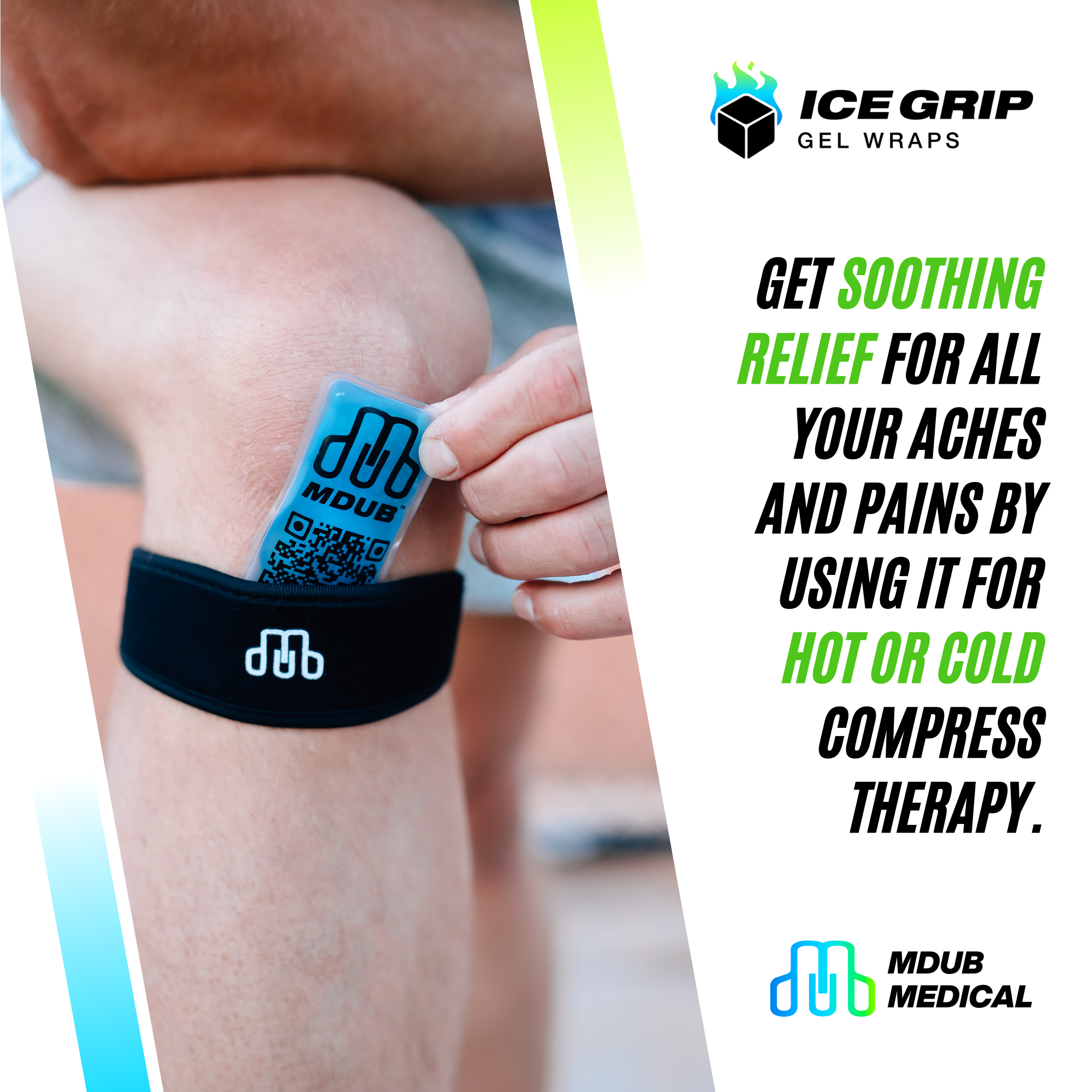 Ice Grip - Ice Pod , Ice Pack , Cold Packs , Hot Compress - Cold Compress Gel (5-Pack)