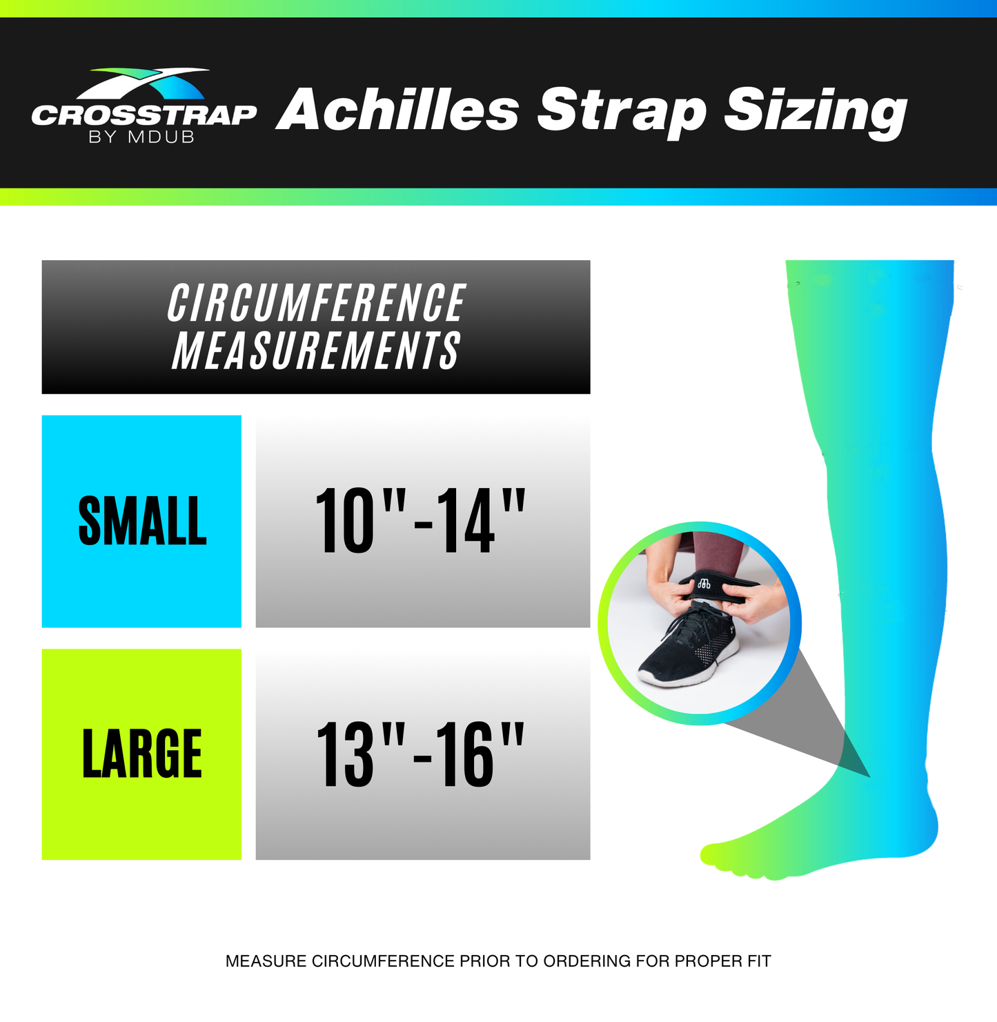 Crosstrap - Achilles Tendon Strap, Ankle Tendonitis Pain Relief Support Brace, Hiking, Soccer, Basketball, Running, Tennis, Volleyball & Pickleball