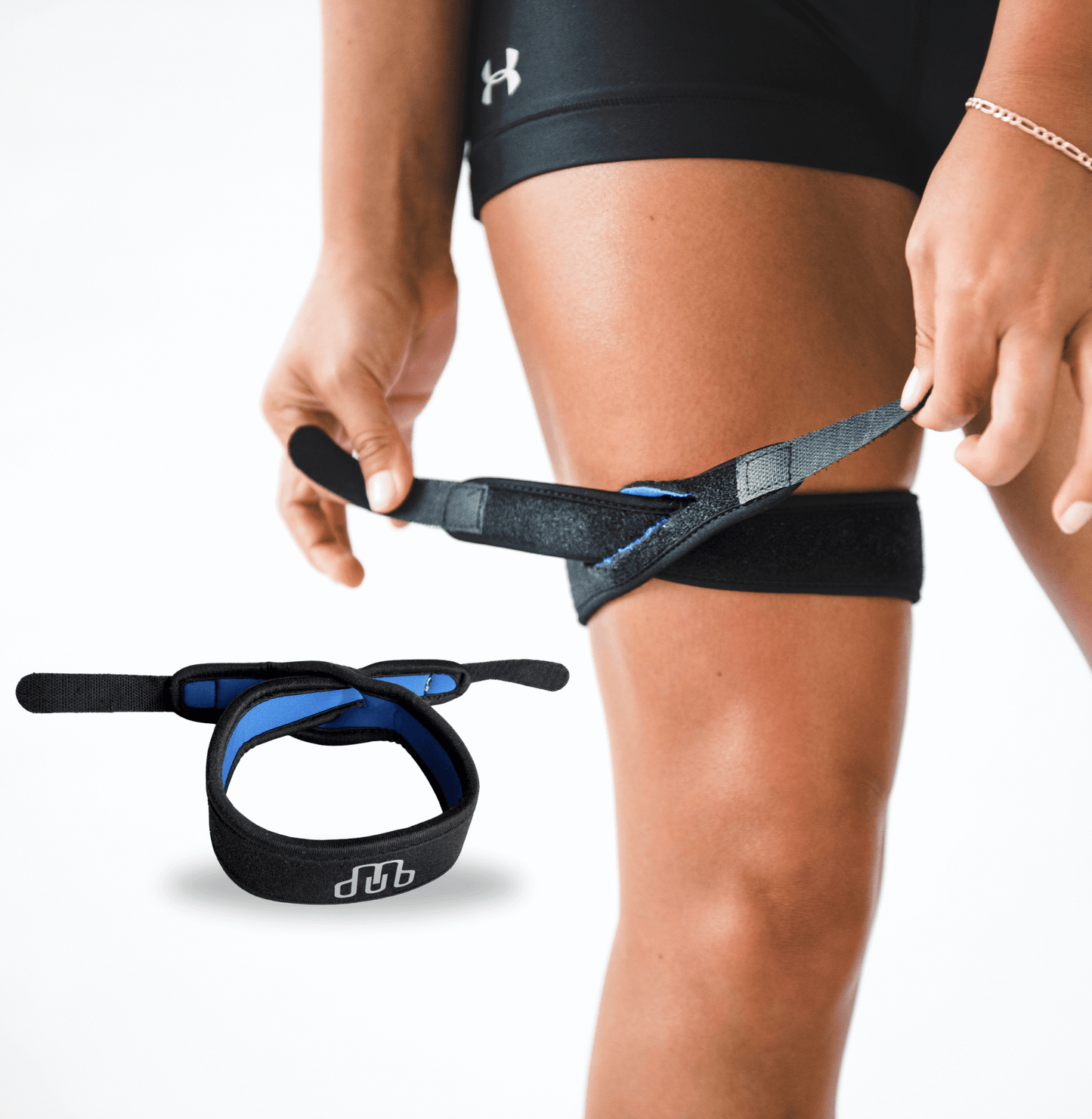 Crosstrap - IT Band Strap, Prevent Iliotibial Band Syndrome – Running, Cycling, Hiking, Outdoor Sports. by MDUB Medical 1-Pack (Small)